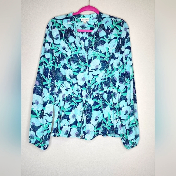 Maison Jules sheer blouse XL - Picture 1 of 7